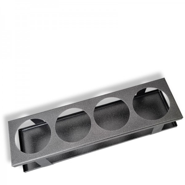 Kovinski podstavek za sveče - 4 luknje - GRAFITNO SIV